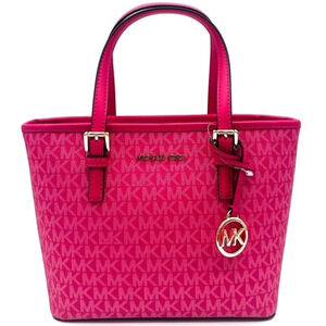 Michael Kors Jet Set Travel Extra-Small Top Zip Tote Bag Electric Pink